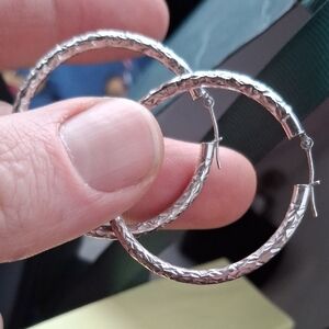 Elegant Silver Hoop Earrings